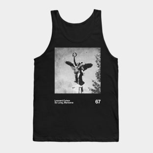 Leonard Cohen - Artwork 90's Design || Vintage Black & White Tank Top